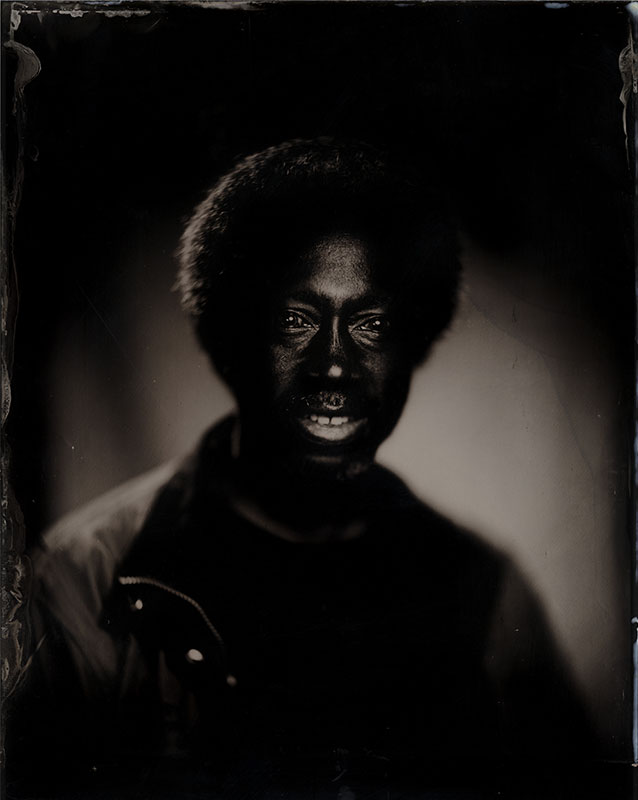 wet plate collodion portrait of homeless man stephen